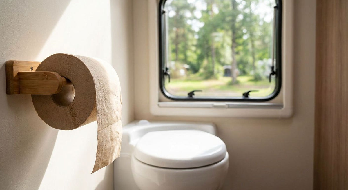 Bamboo toilet paper for caravan and motorhome toilets