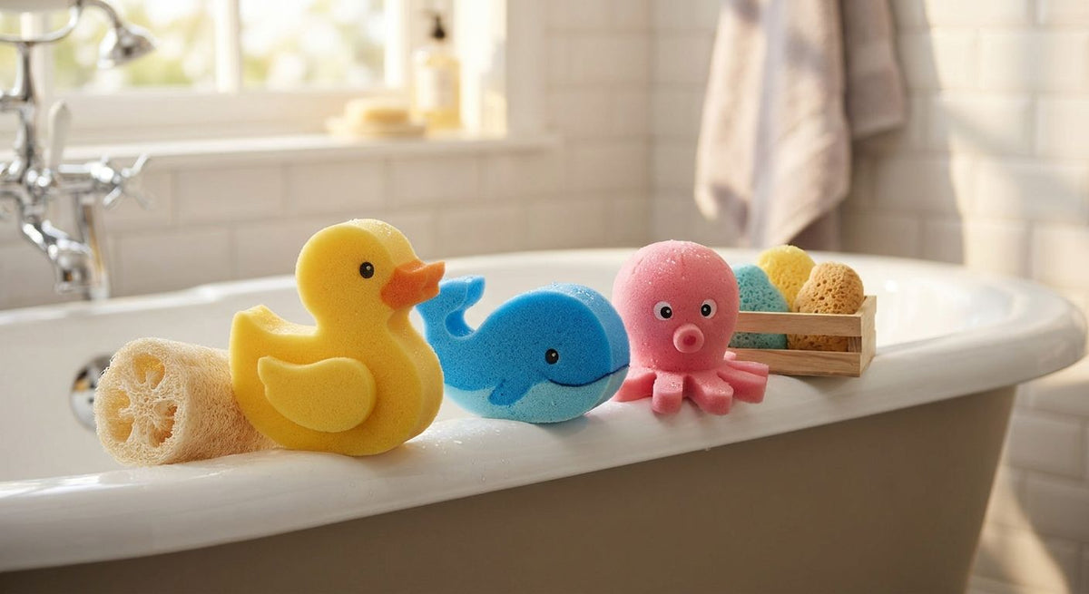 Bath sponges for kids bath time