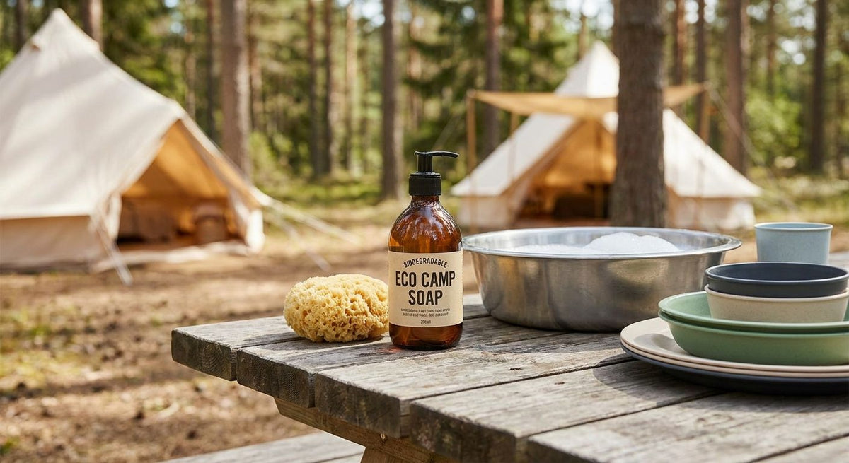 Eco dish soap for camping and outdoor kitchens