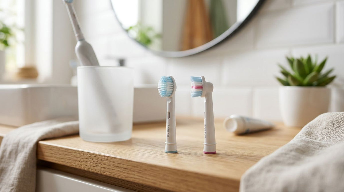 Electric toothbrush heads for receding gums