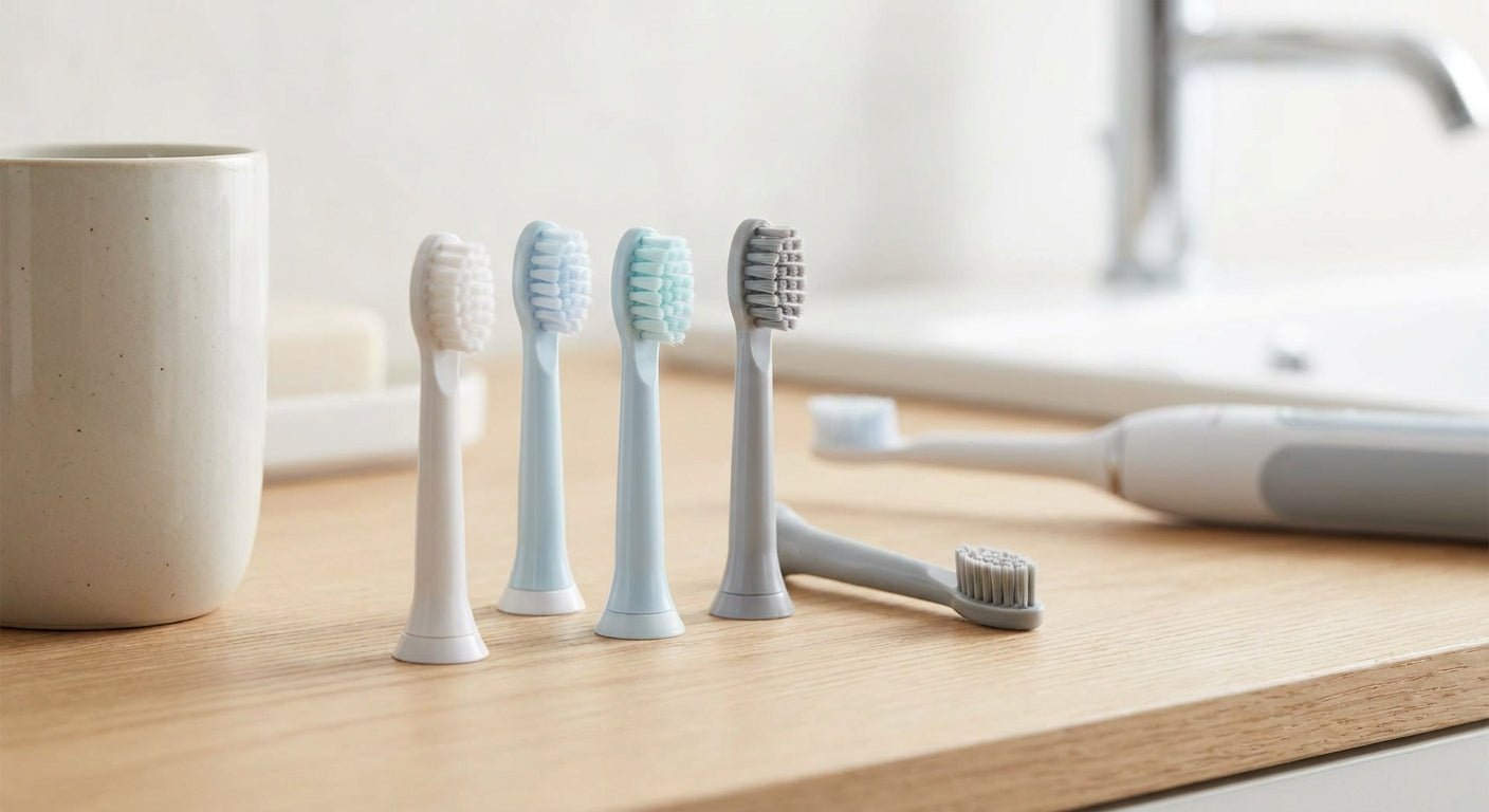 Electric toothbrush heads for sensitive teeth
