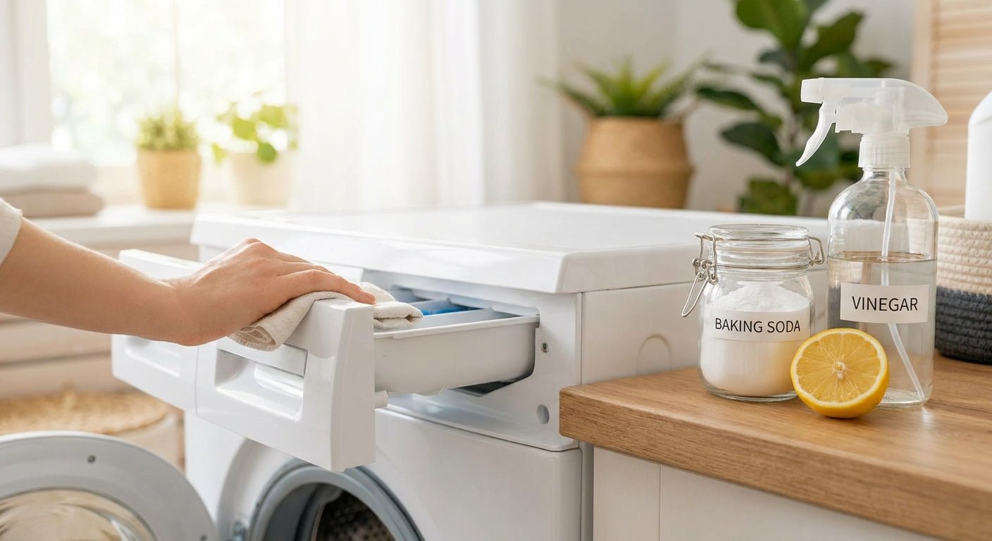 How to clean a washing machine drawer naturally