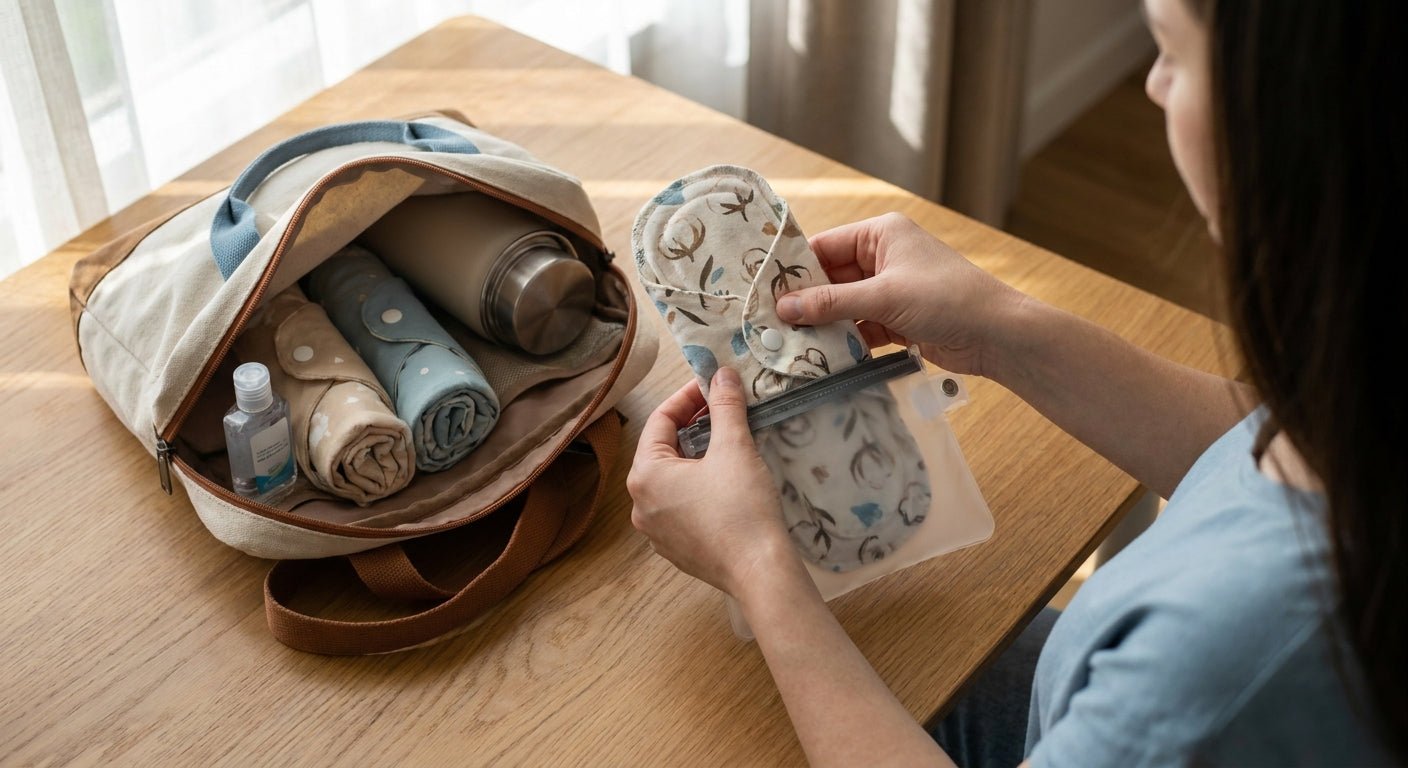 How to store reusable sanitary pads on the go
