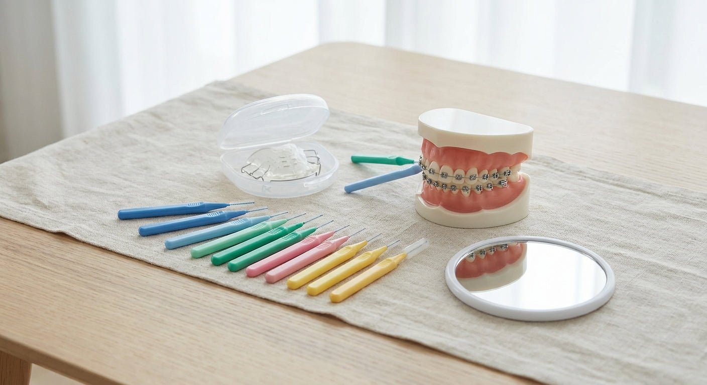 Interdental brushes for braces and orthodontic care