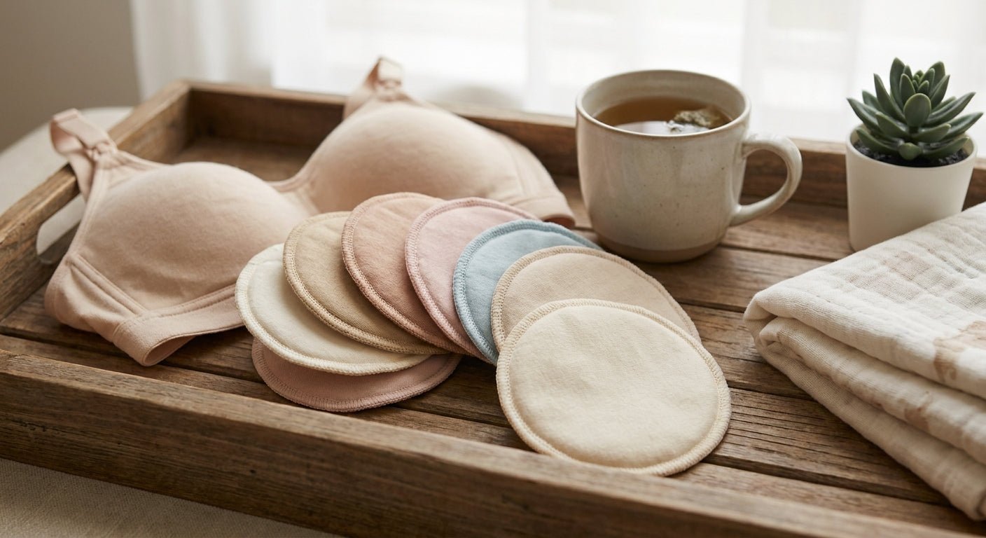 Reusable breast pads for breastfeeding leaks