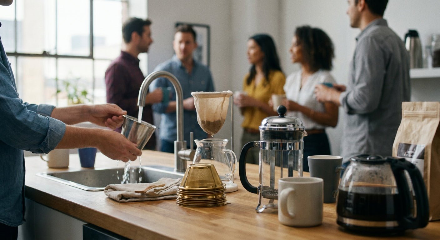 Reusable coffee filters for office kitchens