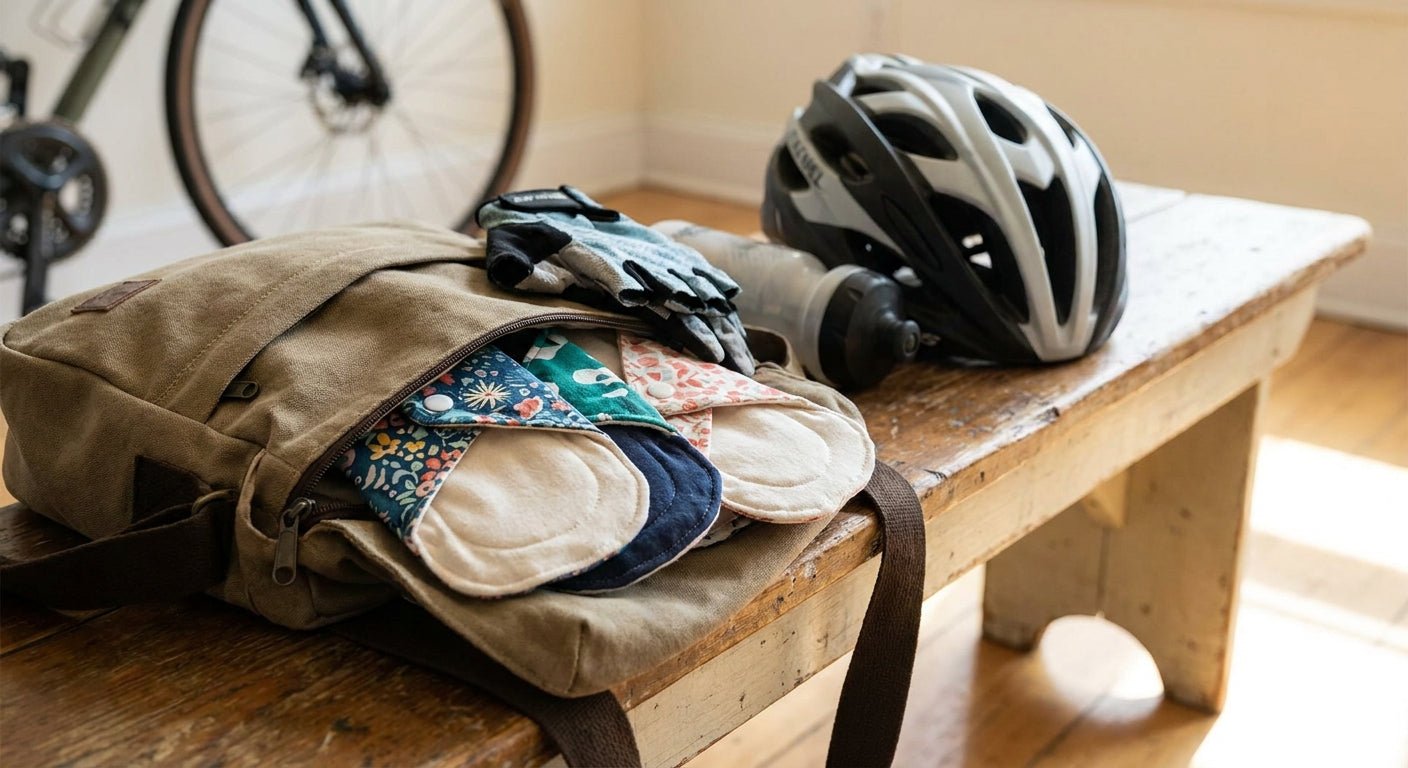 Reusable sanitary pads for cyclists