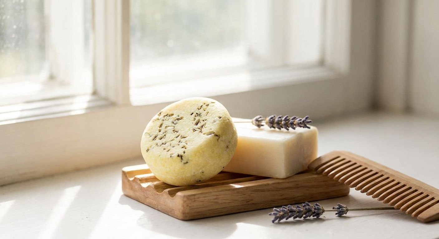Shampoo and conditioner bar for fine hair