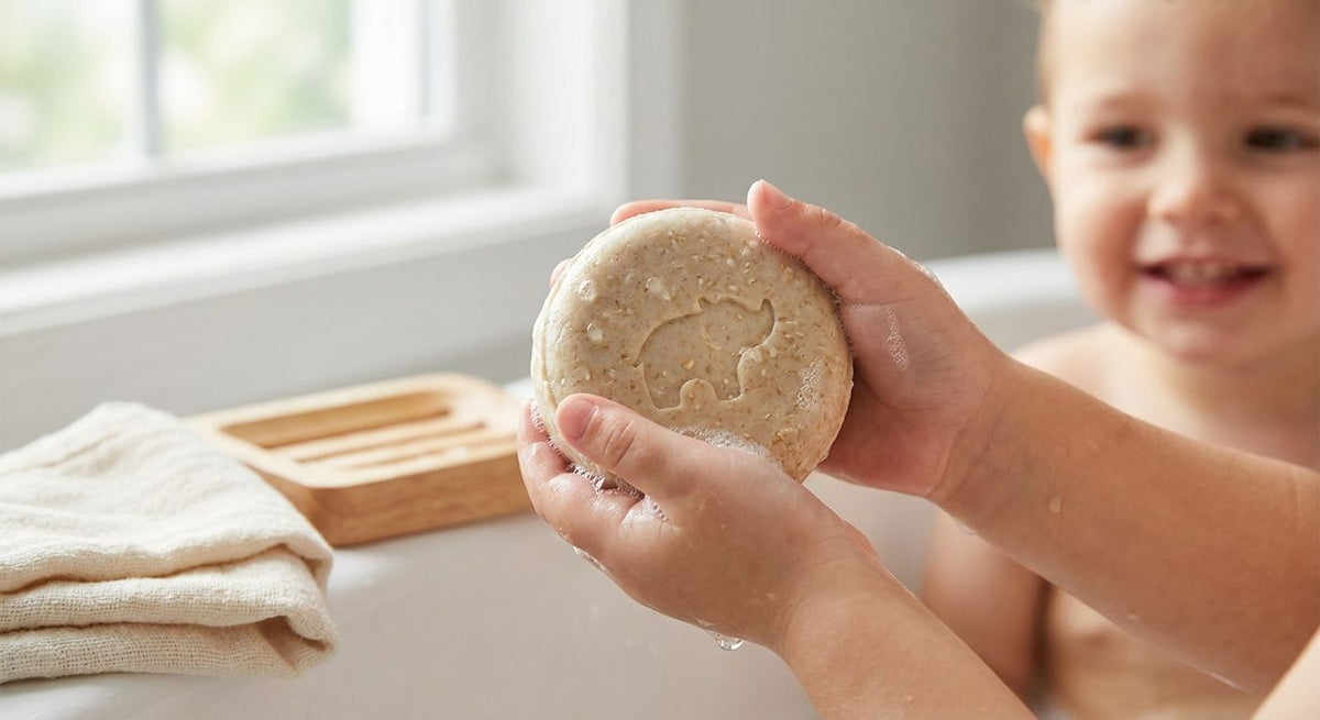 Shampoo bar for kids with tear-free formula