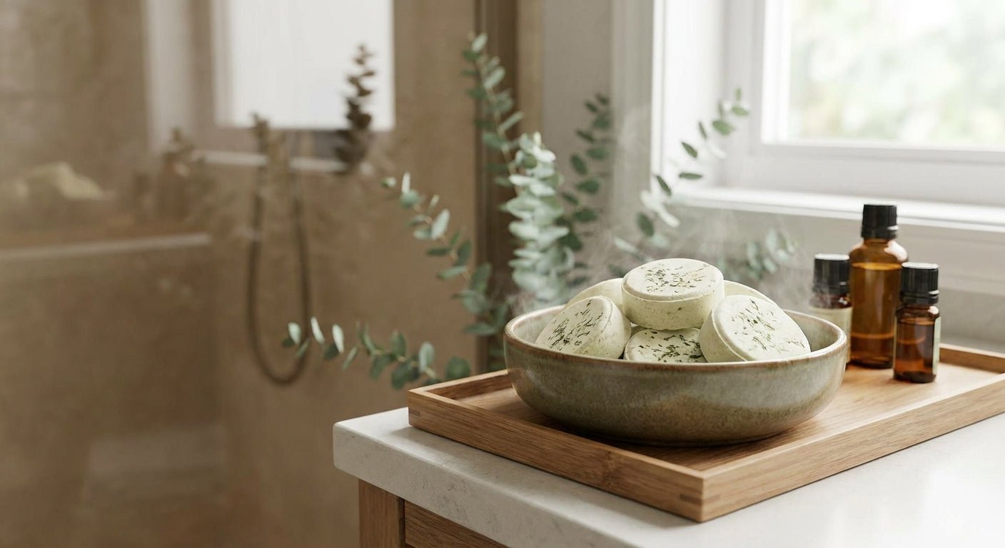 Shower steamers for congestion and colds