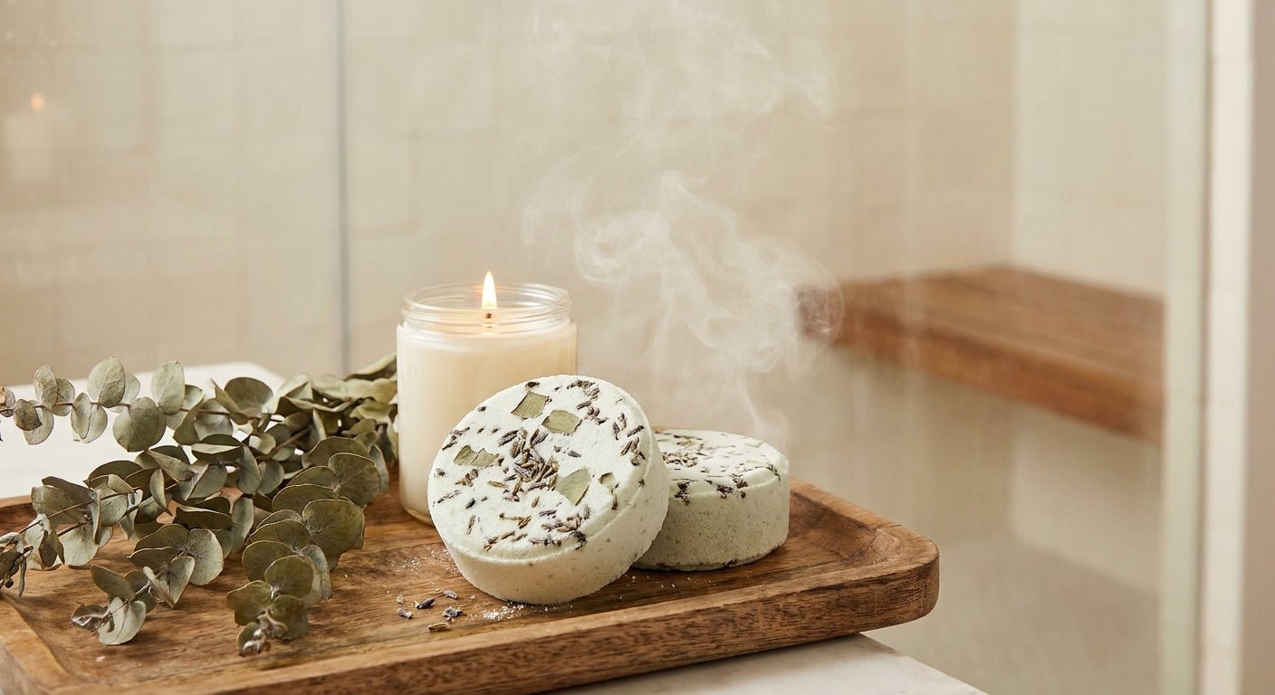 Shower steamers for stress relief and relaxation