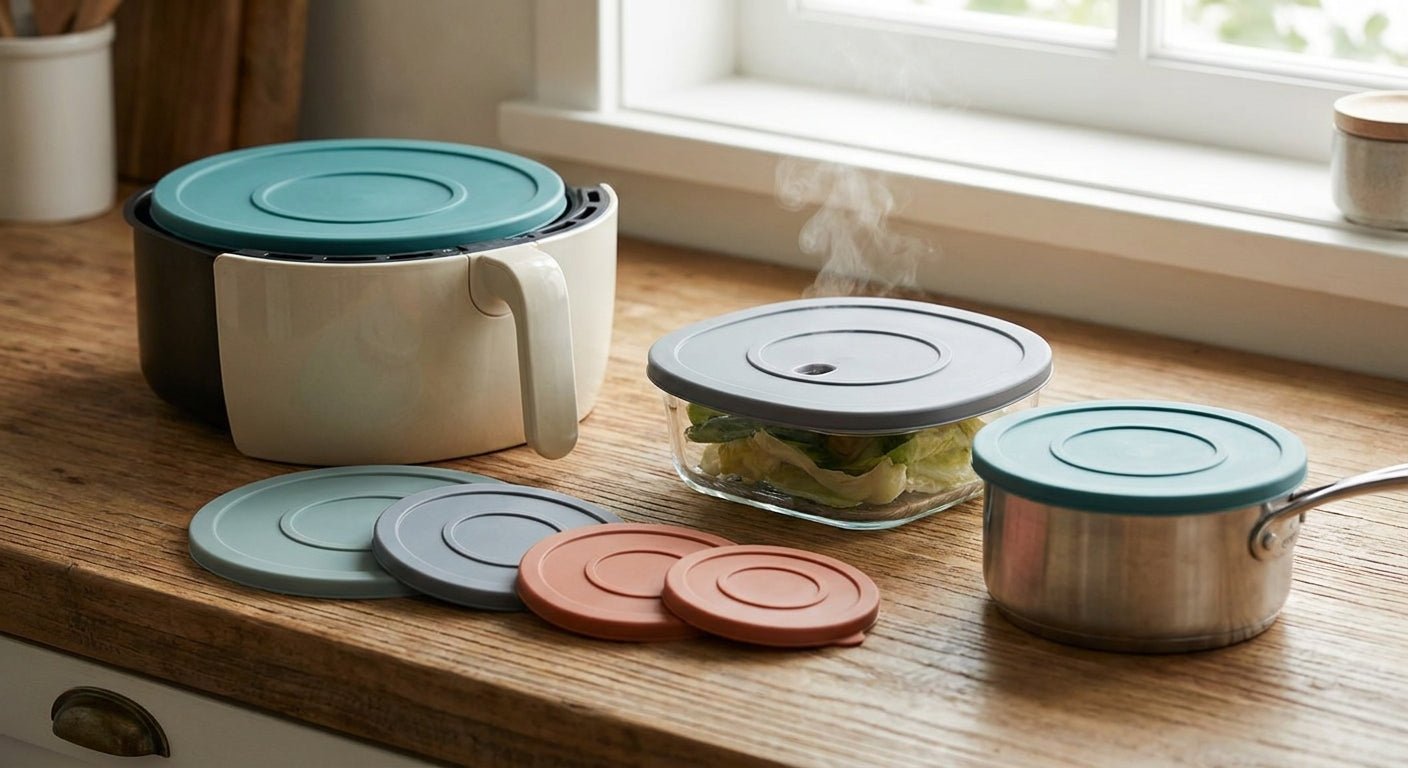 Silicone lids for air fryer accessories