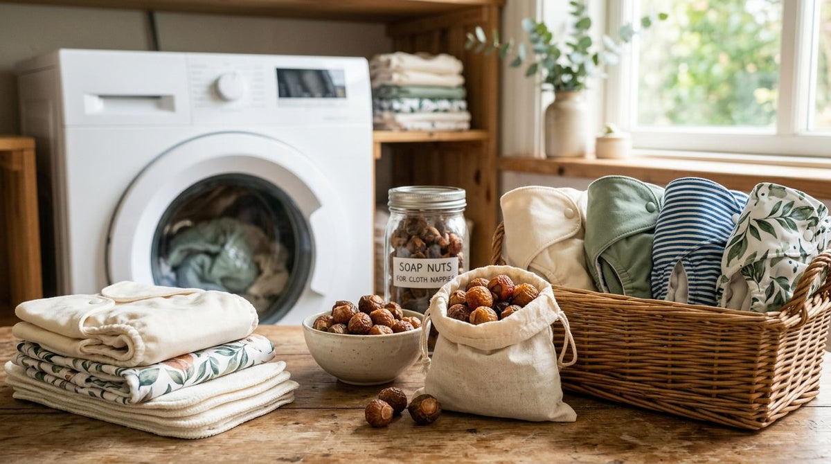 Soap nuts for cloth nappy laundry