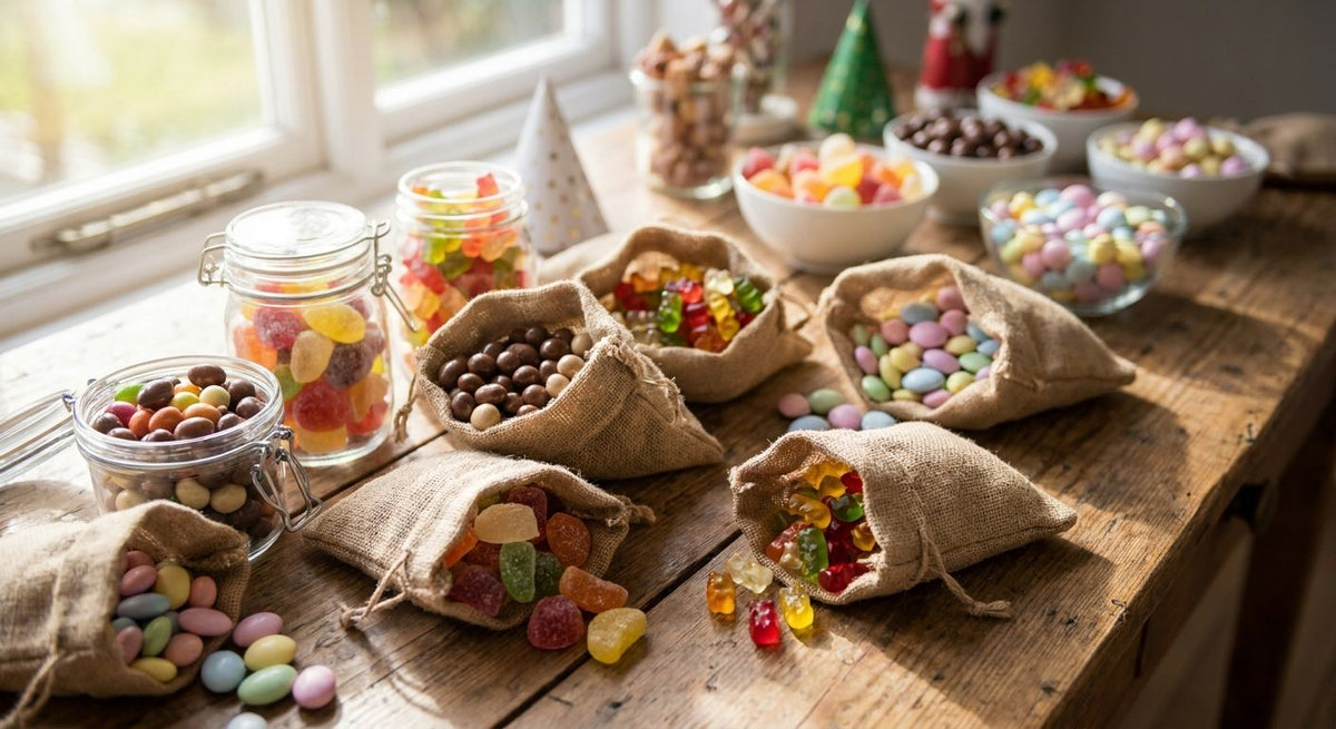 Vegetarian sweets for party bags and celebrations