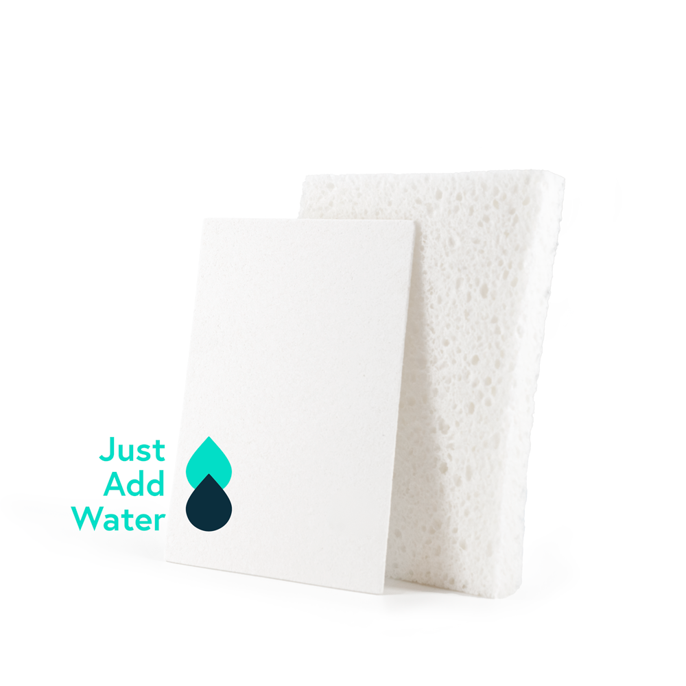 Eco Pop-Up Sponges 2-Pack | Plastic-Free Cellulose Sponges Made in UK