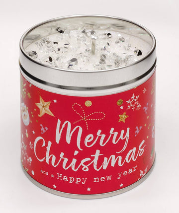 The Red One Merry Christmas Candle Tin – Snowflake Fragrance, 50 Hour Burn