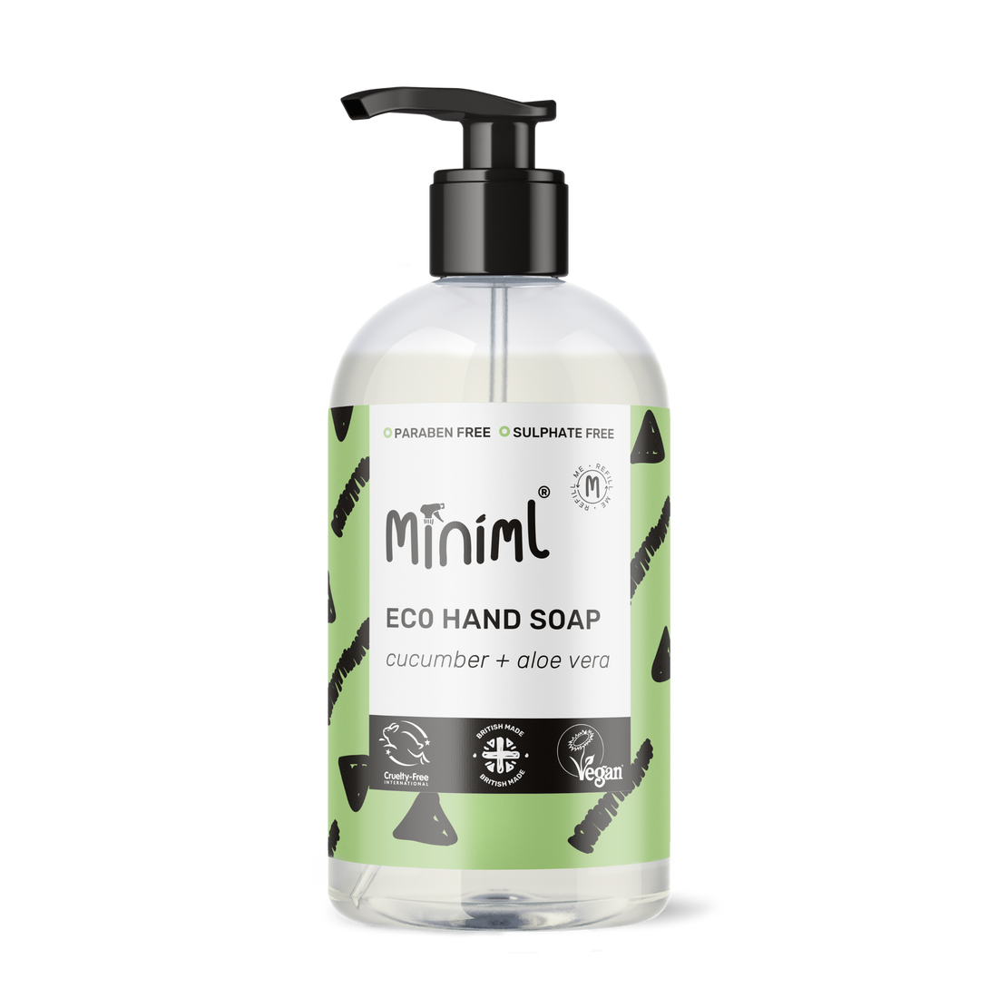 Cucumber & Aloe Hand Soap – 500ml Antibacterial Gel Cleanser