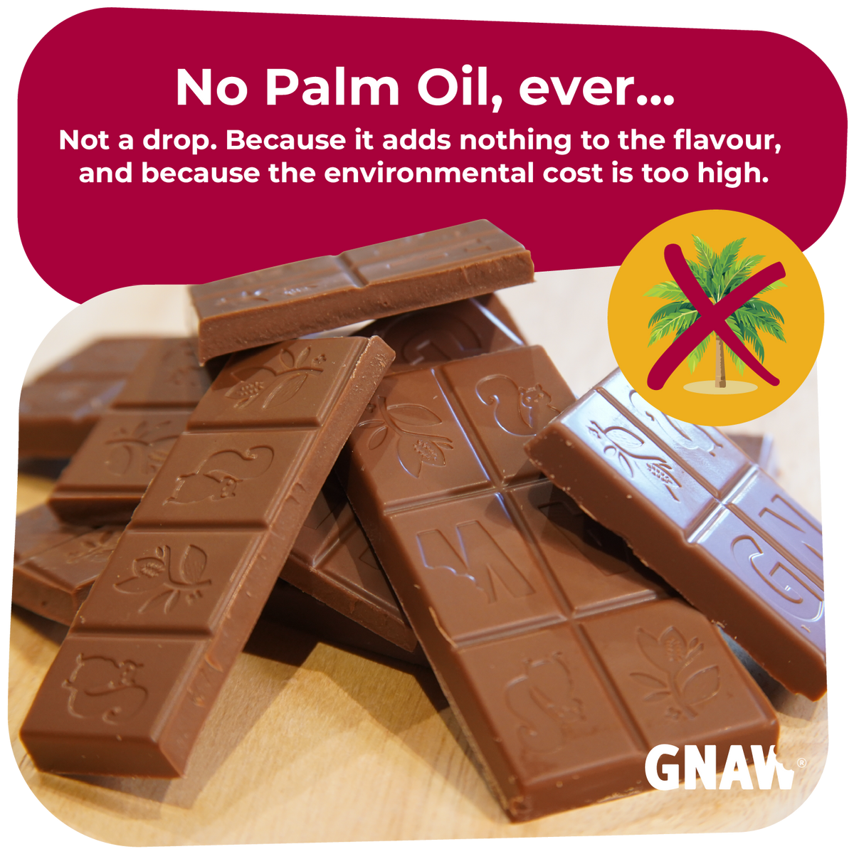 GNAW Merry Christmas Milk Chocolate Bar 80g | 40% Colombian Cocoa | Festive Chocolate Gift