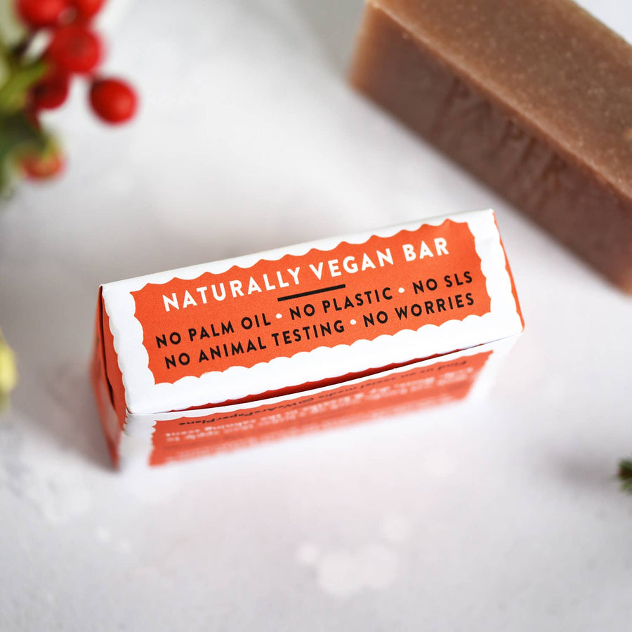 Natural Vegan Christmas Soap Bar – Cinnamon Gingerbread Scent