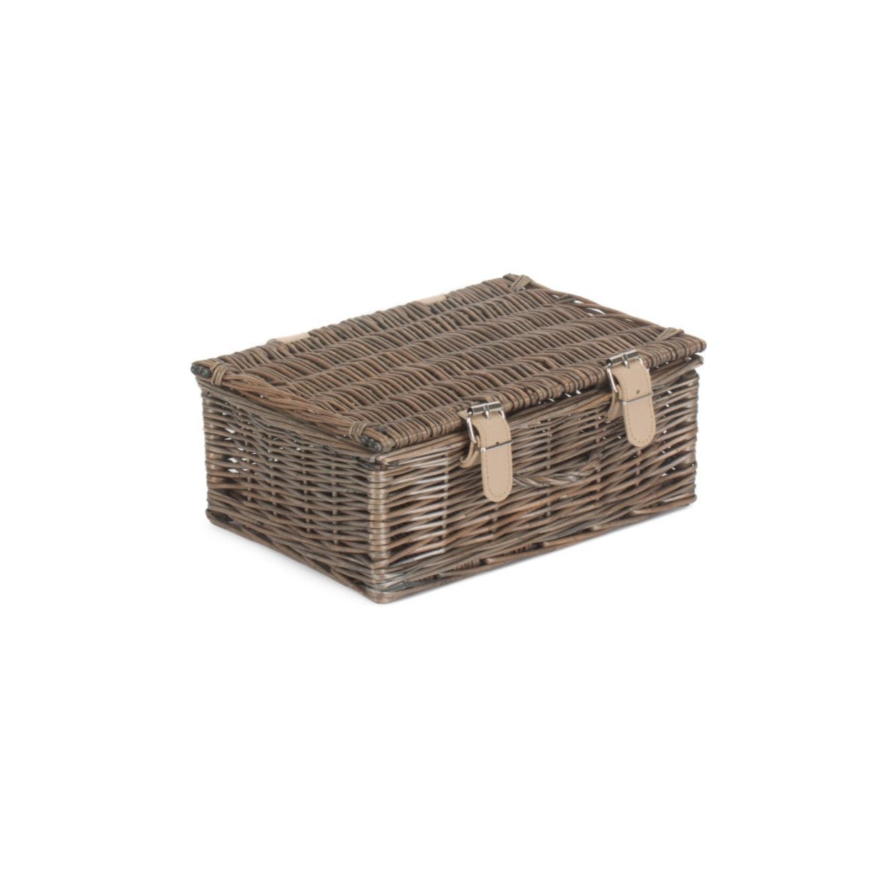 10 Inch Antique Wash Willow Handled Hamper - REGN