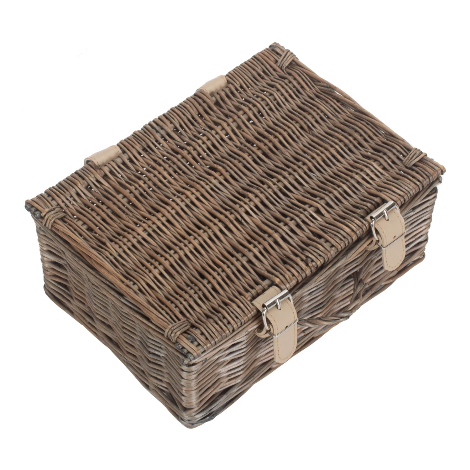 10 Inch Antique Wash Willow Handled Hamper - REGN