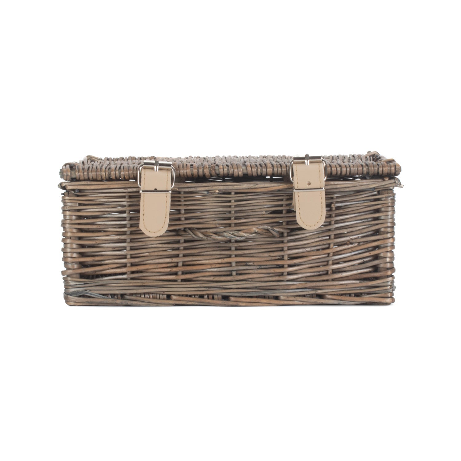 10 Inch Antique Wash Willow Handled Hamper - REGN