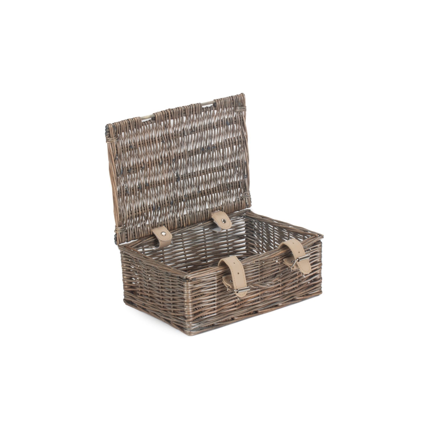 10 Inch Antique Wash Willow Handled Hamper - REGN