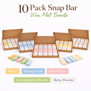 10 Pack Snap Bar Wax Melt Bundle – Highly Scented Soy Blend Melts | Mixed & Single Fragrance Options - REGN