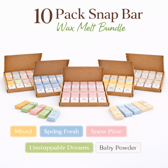 10 Pack Snap Bar Wax Melt Bundle – Highly Scented Soy Blend Melts | Mixed & Single Fragrance Options