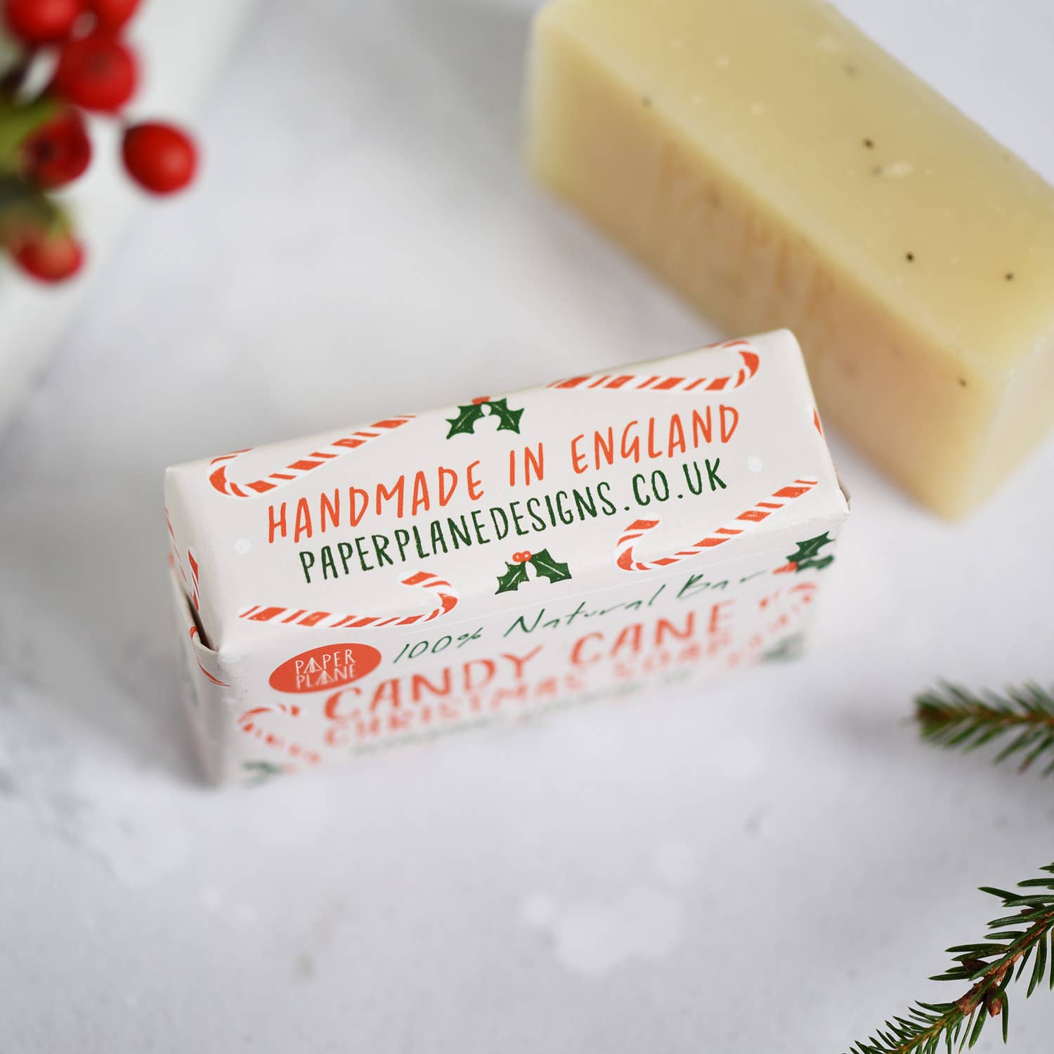 100% Natural Vegan Christmas Soap Bar – Peppermint Candy Cane - REGN