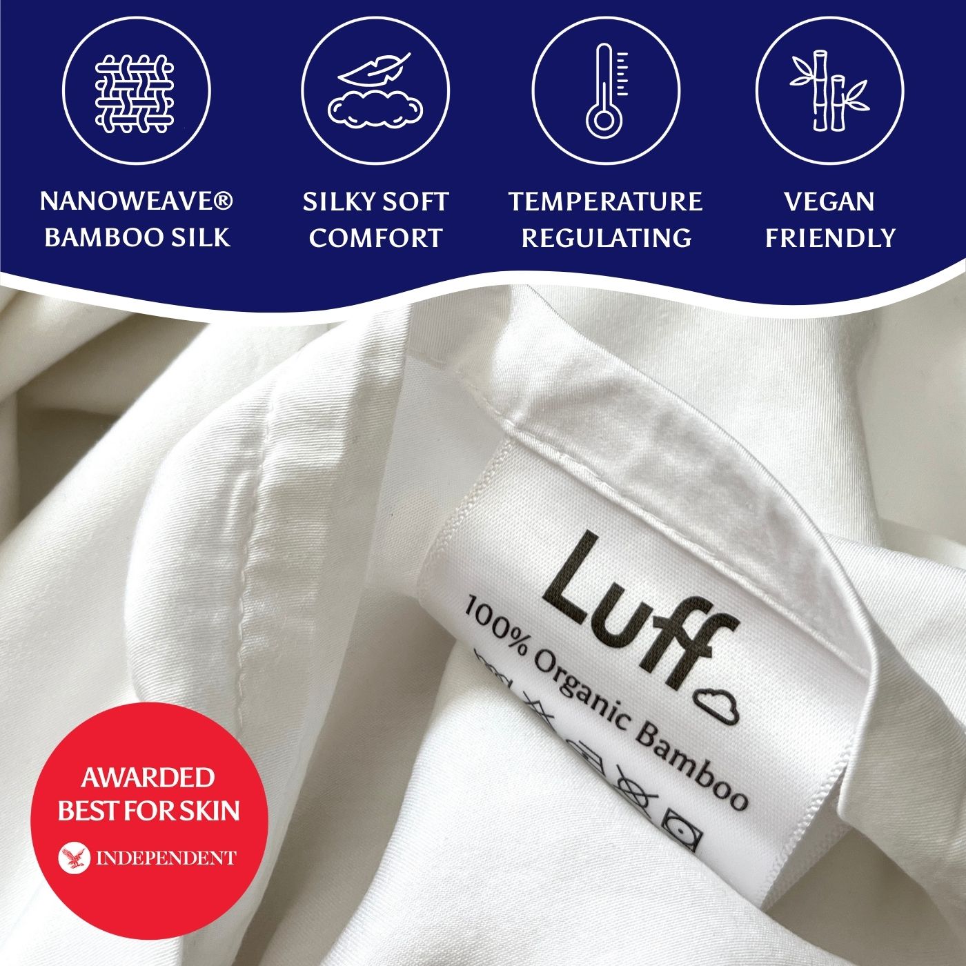 100% Organic Bamboo Silk Deep Fitted Sheet - REGN