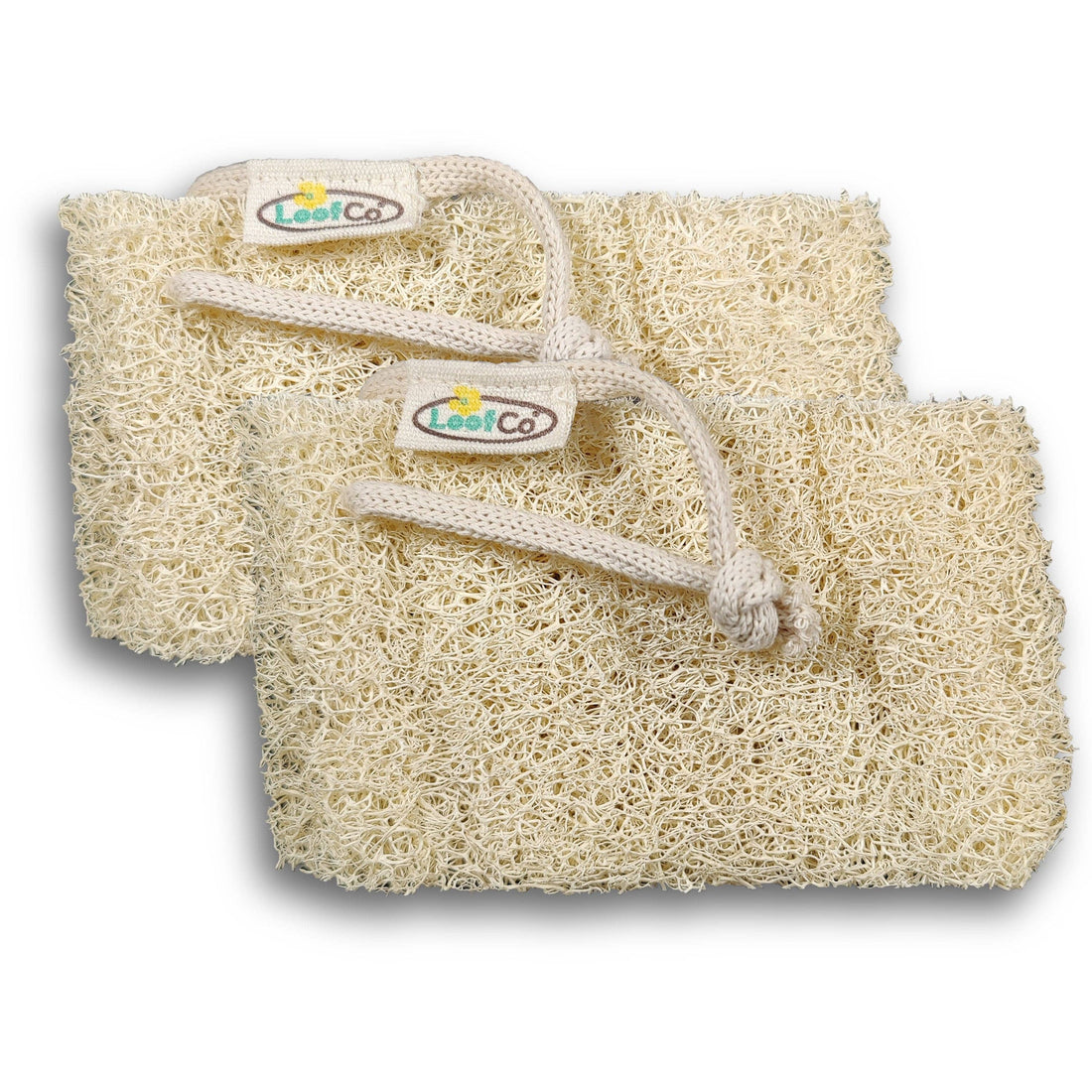 LoofCo Washing-Up Pads 2-Pack – Natural Loofah Dish Sponges