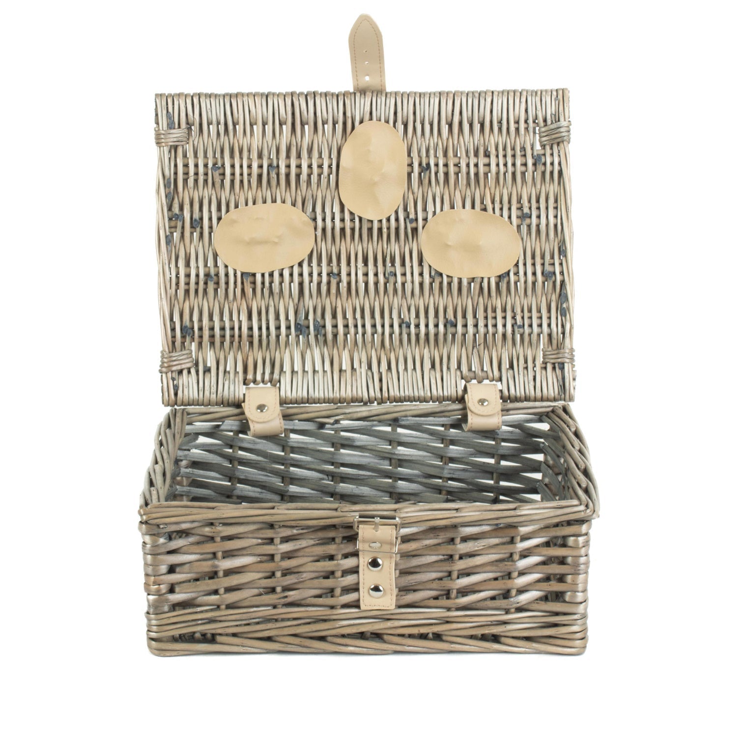 12 Inch Antique Wash Split Willow Hamper - REGN