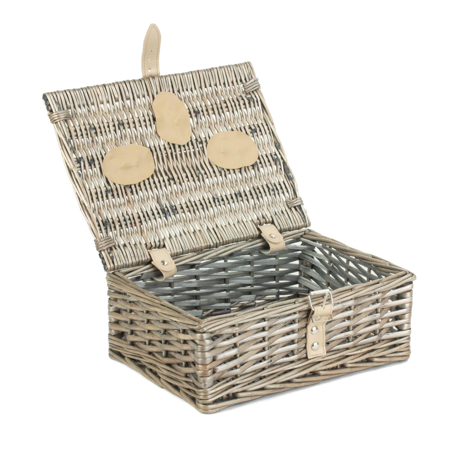 12 Inch Antique Wash Split Willow Hamper - REGN