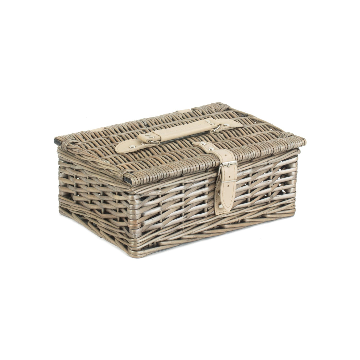 12 Inch Antique Wash Split Willow Hamper - REGN