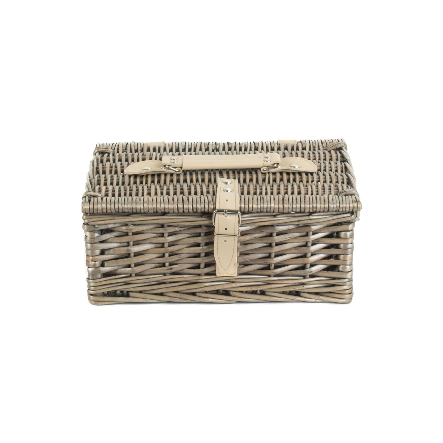 12 Inch Antique Wash Split Willow Hamper - REGN