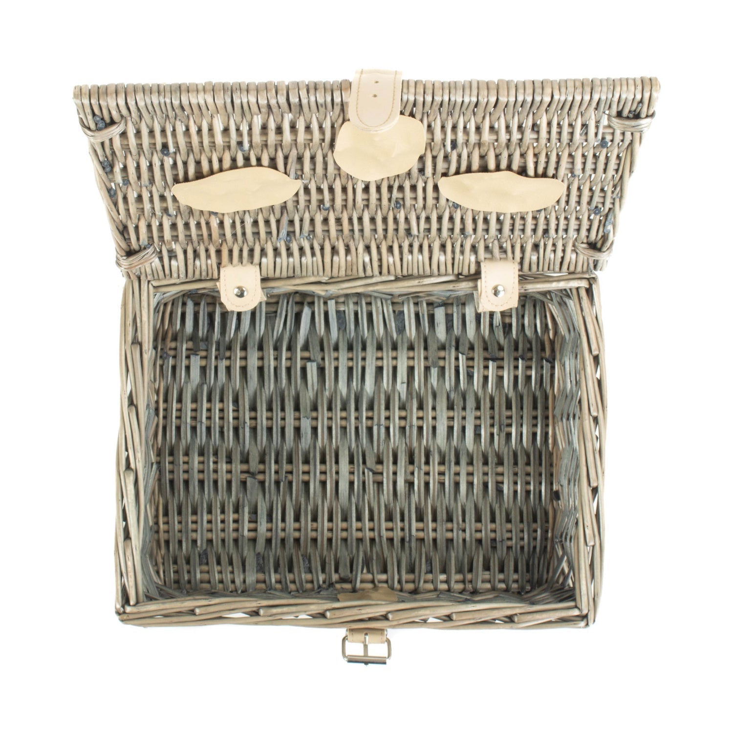 12 Inch Antique Wash Split Willow Hamper - REGN