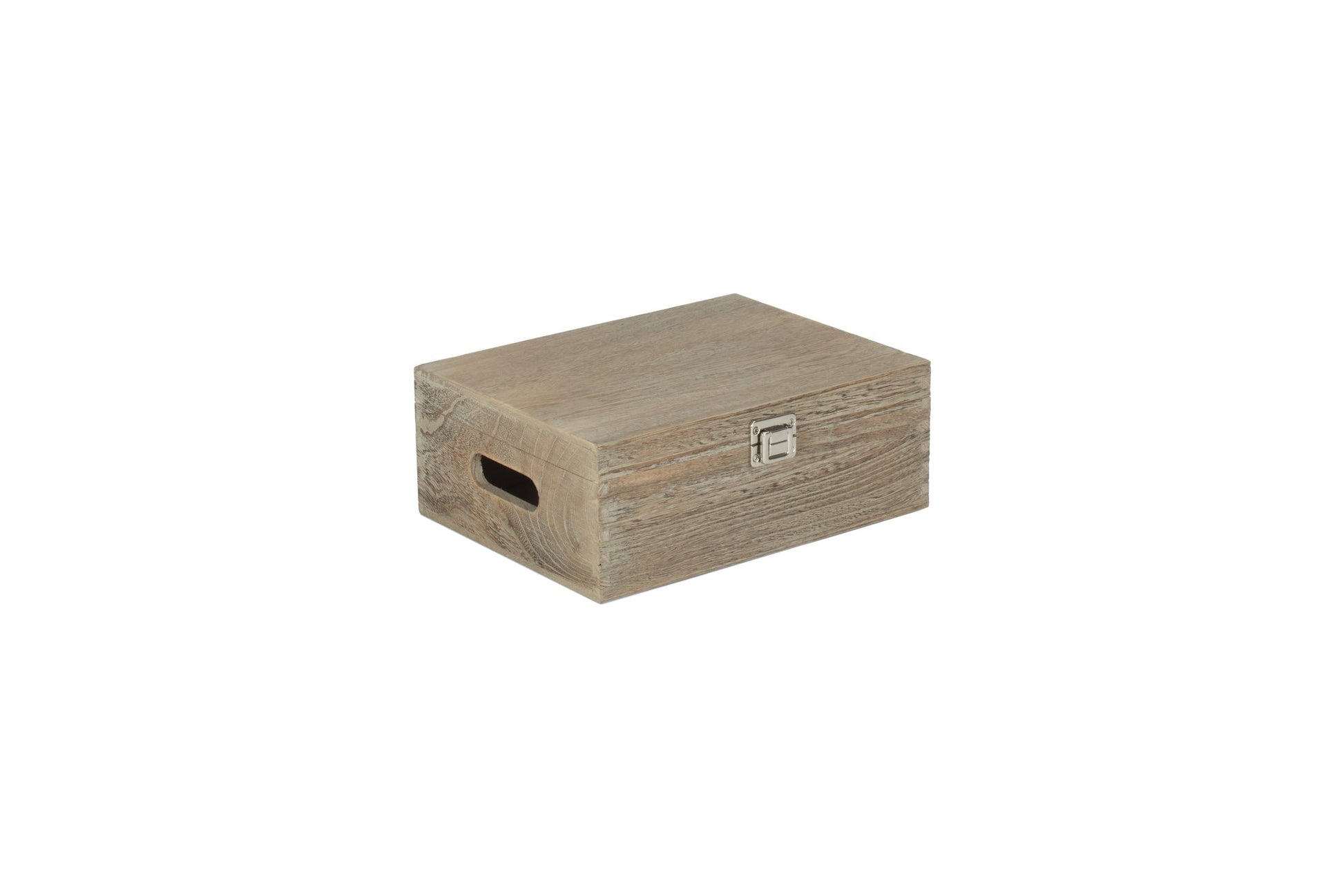 12 Inch Oak Effect Wooden Keepsake Box - REGN