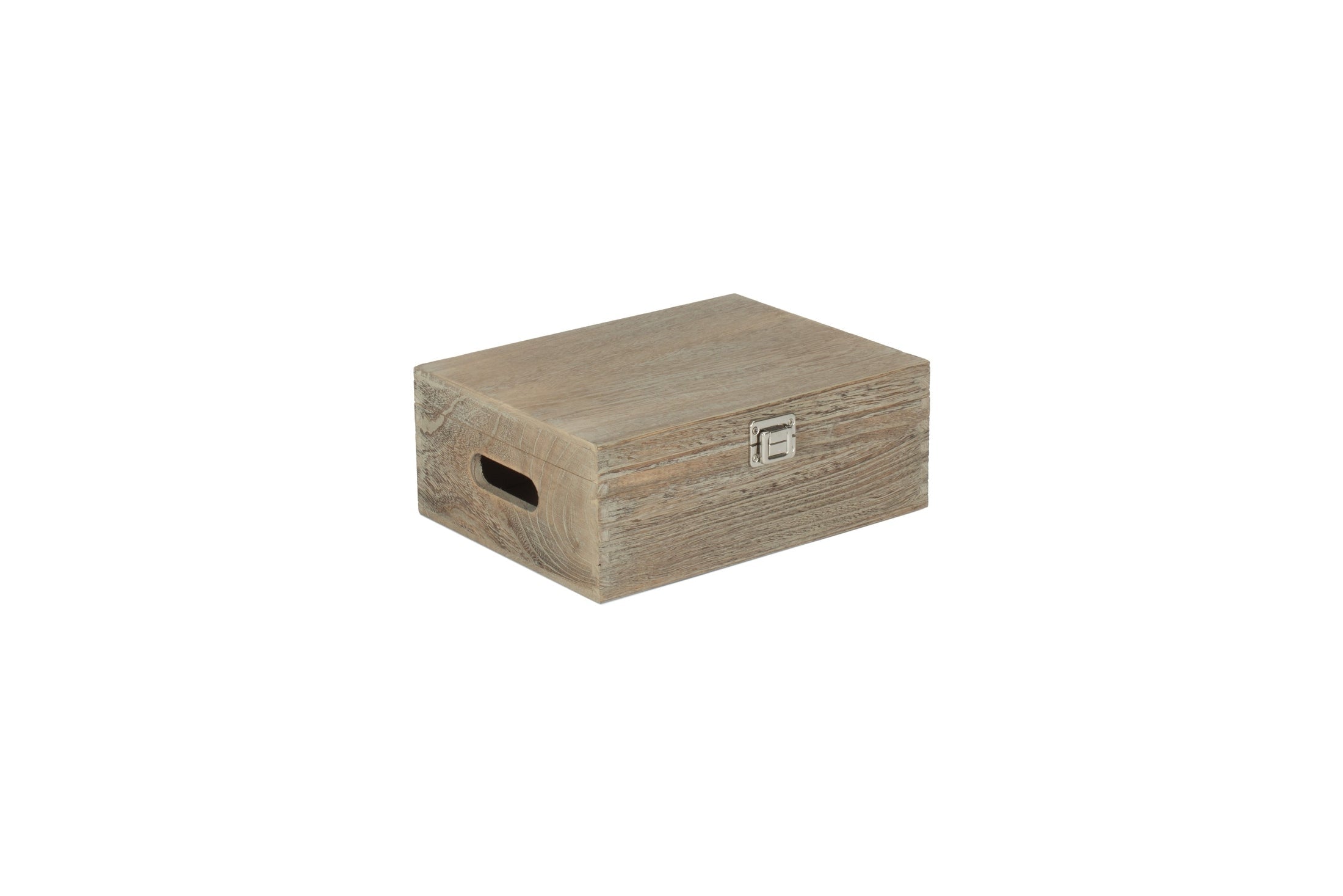 12 Inch Oak Effect Wooden Keepsake Box - REGN