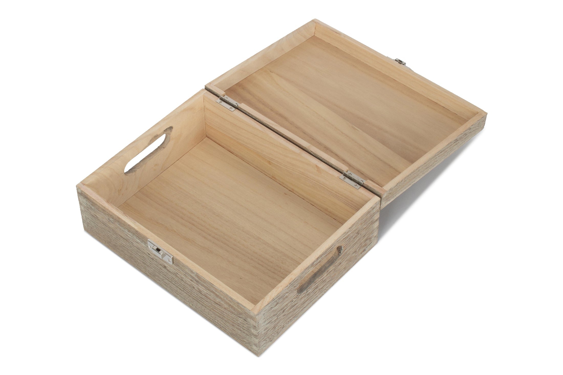 12 Inch Oak Effect Wooden Keepsake Box - REGN