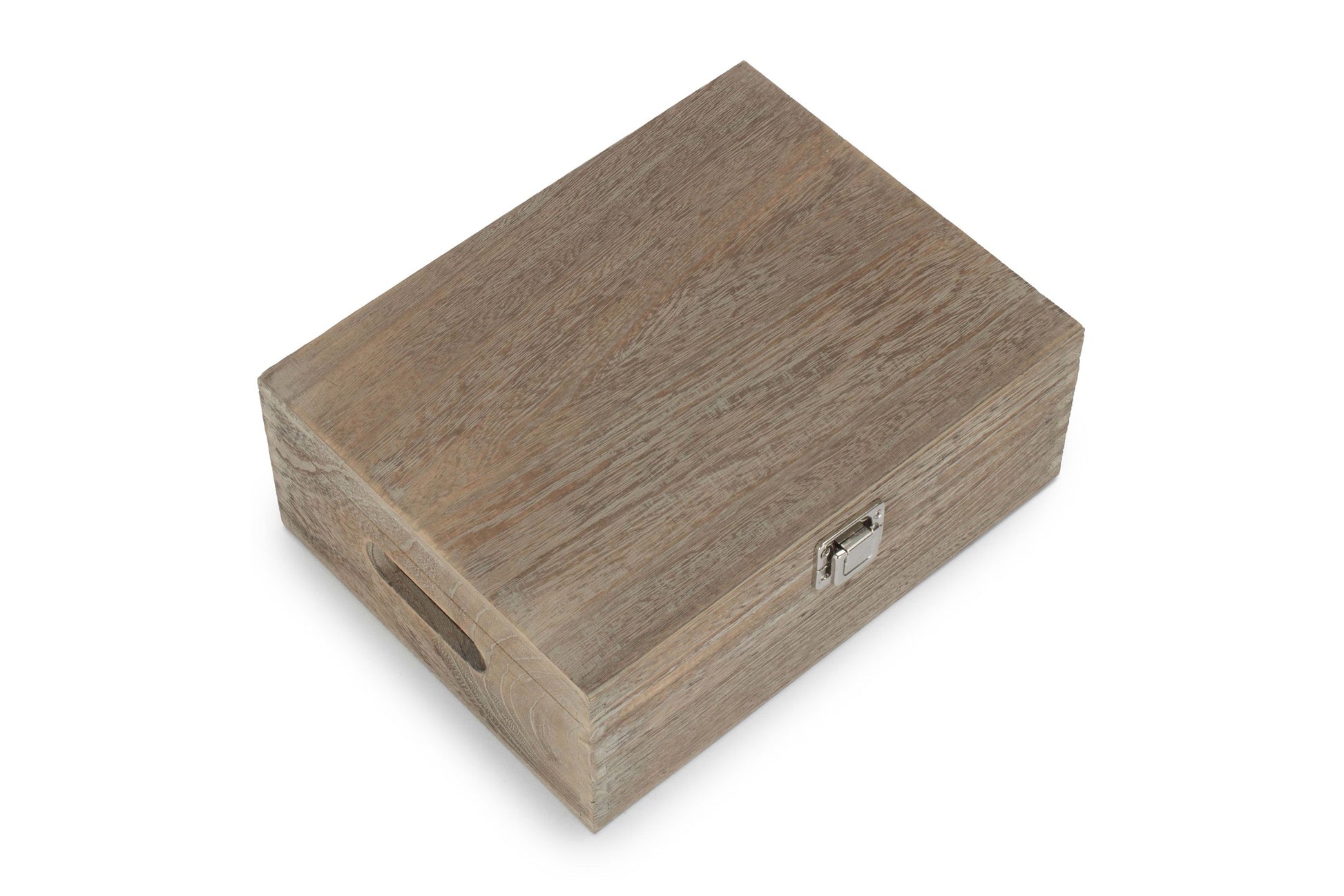 12 Inch Oak Effect Wooden Keepsake Box - REGN