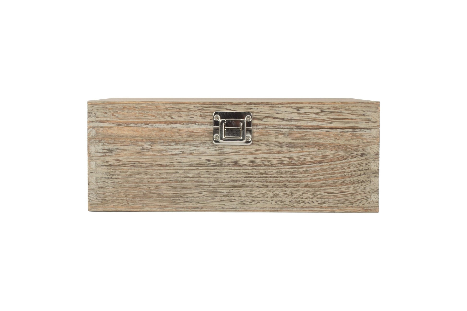 12 Inch Oak Effect Wooden Keepsake Box - REGN
