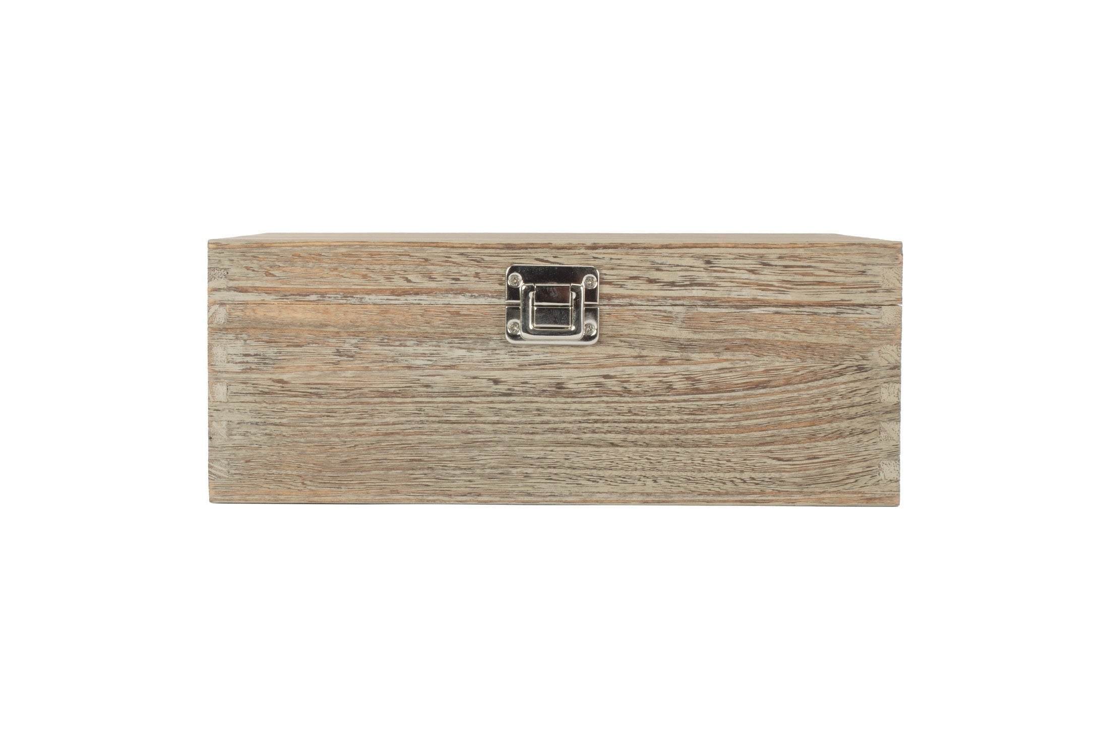 12 Inch Oak Effect Wooden Keepsake Box - REGN