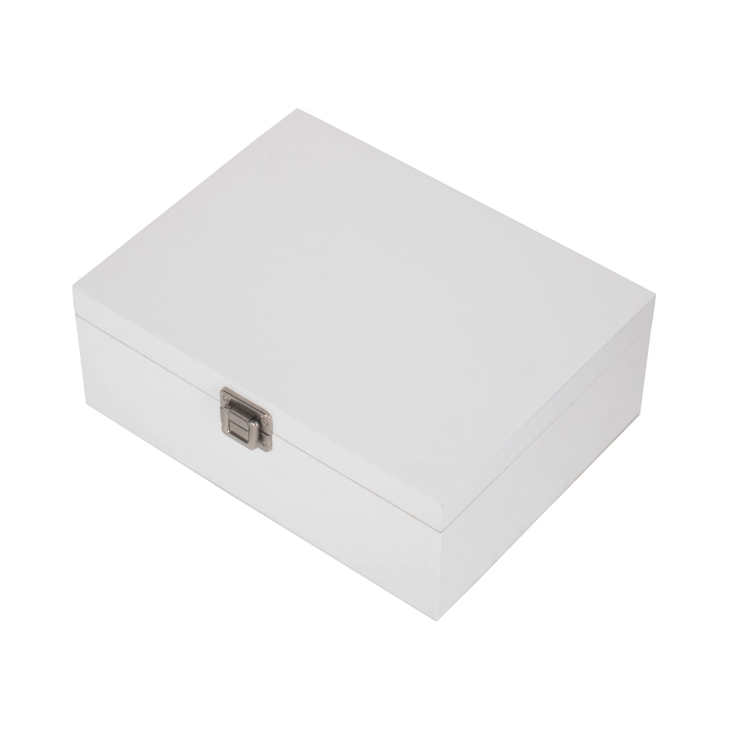 12 Inch White Wooden Keepsake Box - REGN