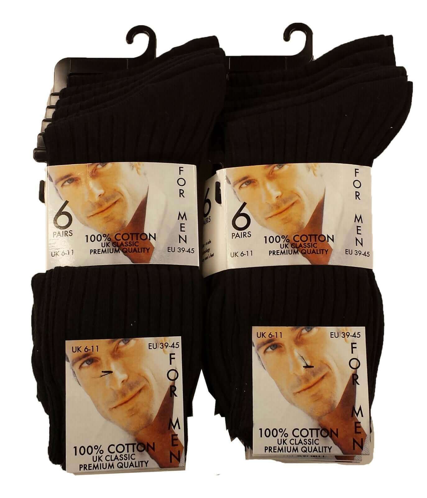 Sock Stack Men's 100% Cotton Moisture-Wicking Antibacterial Dress Work Socks 12 Pairs