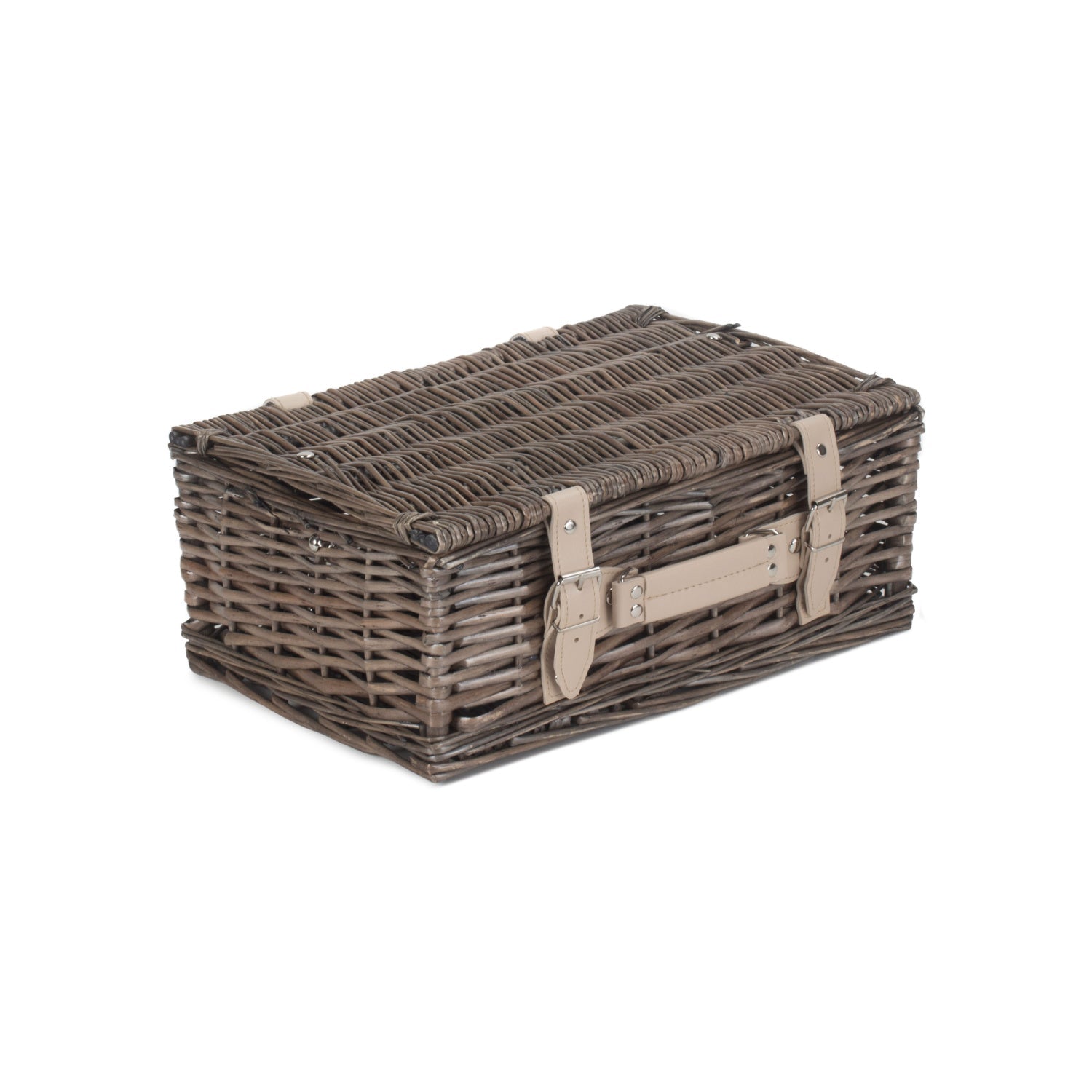 14 Inch Antique Wash Split Willow Hamper - REGN