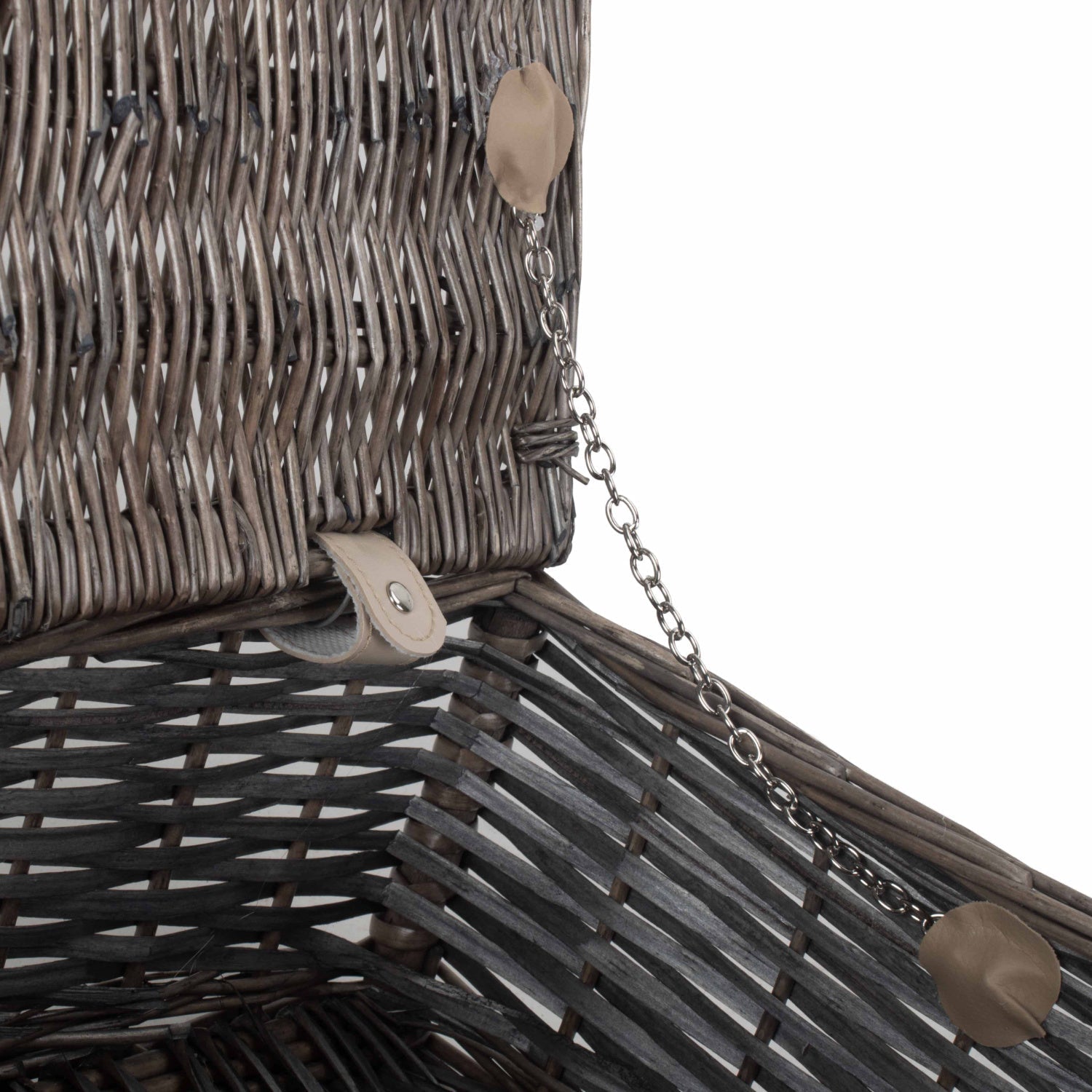 14 Inch Antique Wash Split Willow Hamper - REGN