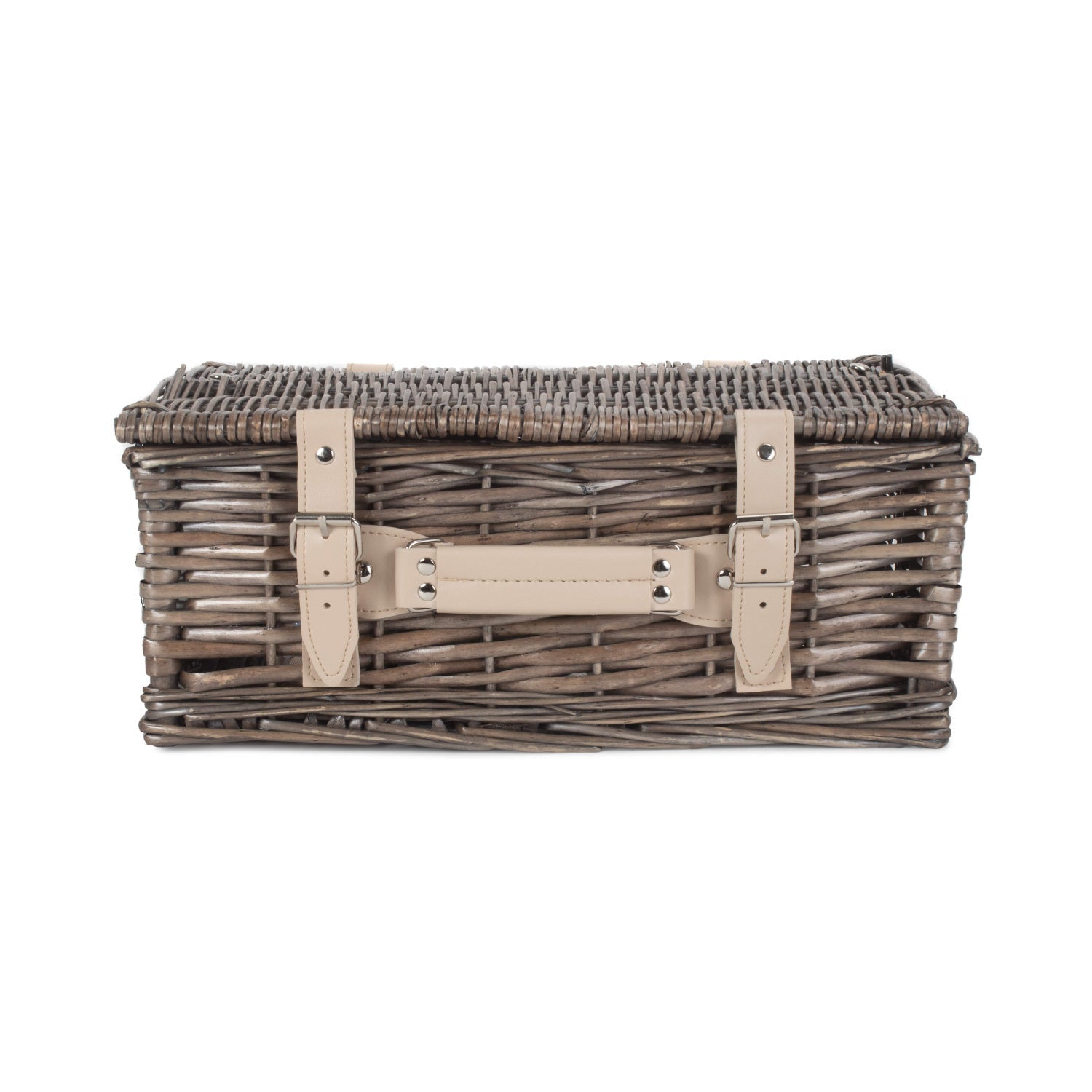 14 Inch Antique Wash Split Willow Hamper - REGN