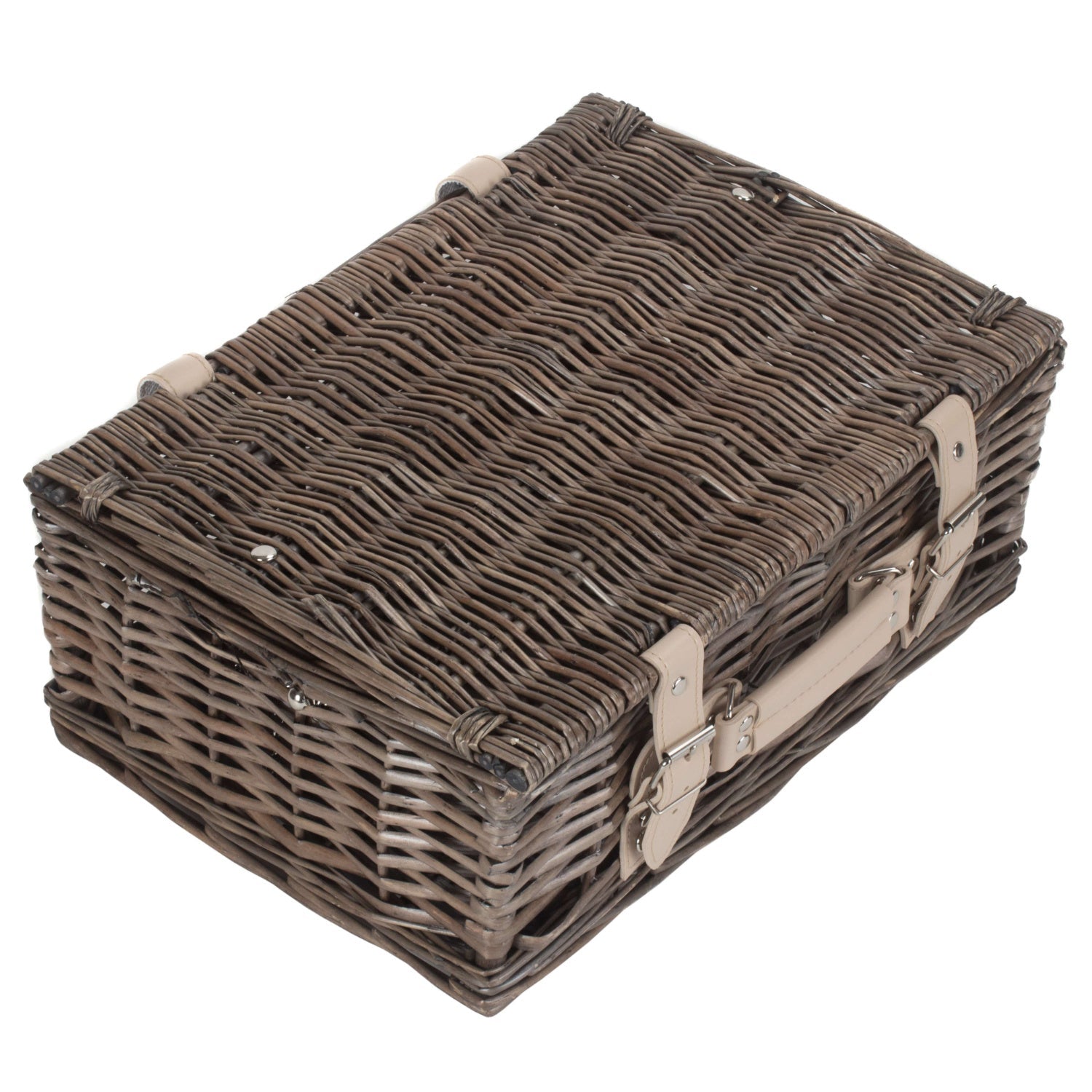 14 Inch Antique Wash Split Willow Hamper - REGN