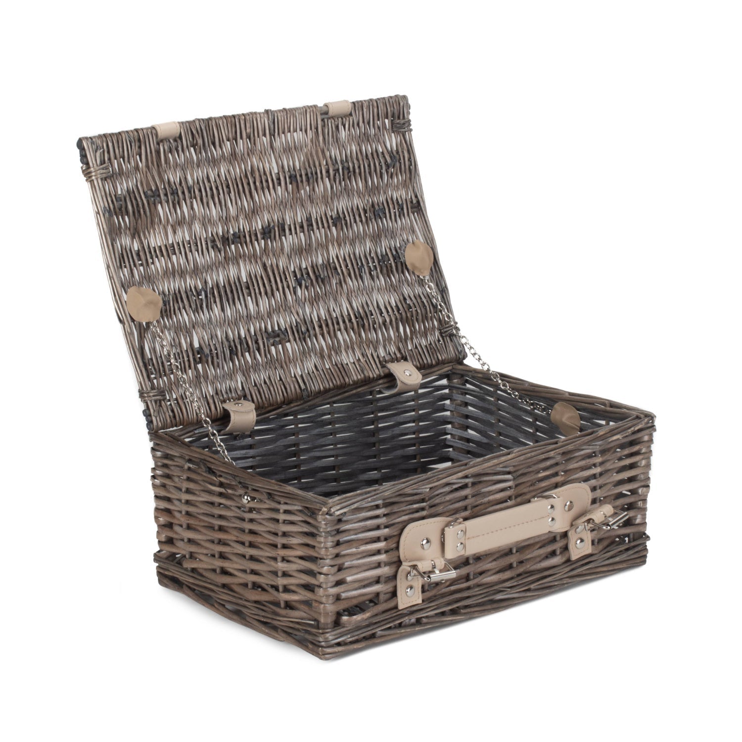 14 Inch Antique Wash Split Willow Hamper - REGN